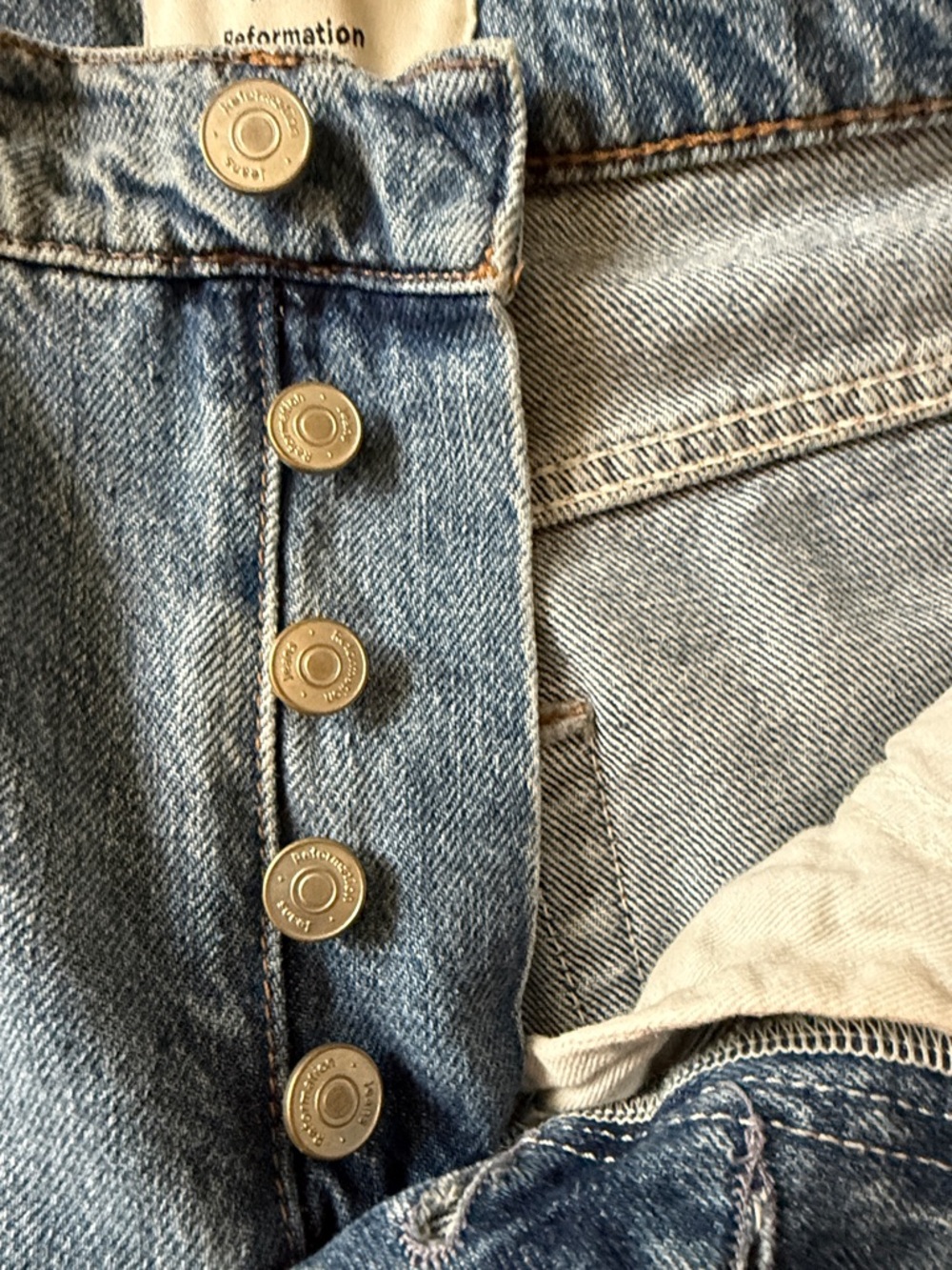 Reformation Rowe Mid Rise Relaxed Straight Jeans - Picture 5 of 5